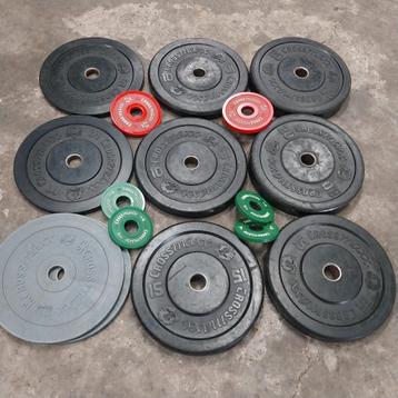 Crossmaxx Olympische Bumper Plates Set  + Opbergrek  beschikbaar voor biedingen