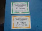 2 Oude lucifermerken Dansschool W. Fortgens in HAARLEM, Ophalen of Verzenden, Zo goed als nieuw, Luciferdoosjes of -merken
