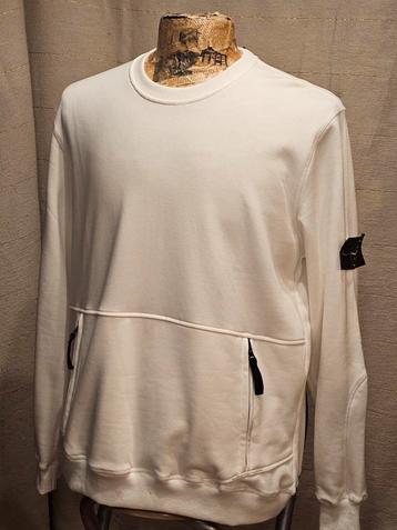 Smetteloze witte sweater met rits zakken beschikbaar voor biedingen
