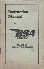 BSA Bantam D1 handleiding manual (4559z), Motoren, Ophalen of Verzenden, Overige merken