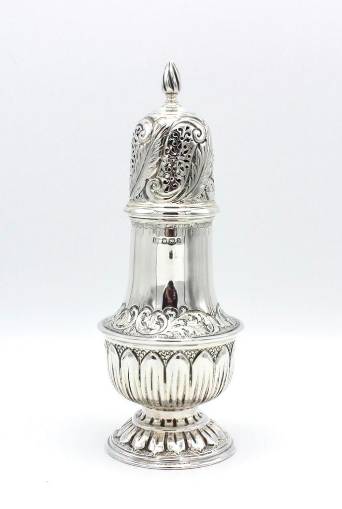 Grote engels zilveren strooibus floraal Atkin Sheffield 1896, Antiek en Kunst, Antiek | Goud en Zilver, Zilver, Ophalen of Verzenden