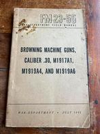 WO2 Amerikaans .30 cal browning machine gun voorschrift 1945, Verzamelen, Militaria | Tweede Wereldoorlog, Amerika, Verzenden