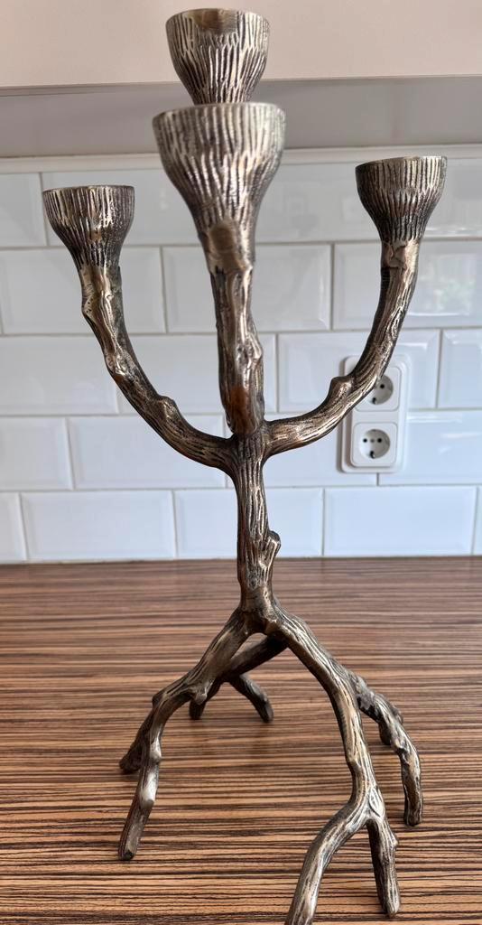 Dekocandle kandelaar incl kaarsen, Huis en Inrichting, Woonaccessoires | Kandelaars en Kaarsen, Nieuw, 50 tot 75 cm, Metaal, Ophalen of Verzenden