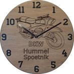Themaklok met een DKW Hummel Spoetnik brommer als thema, Ophalen of Verzenden, Nieuw, Wandklok