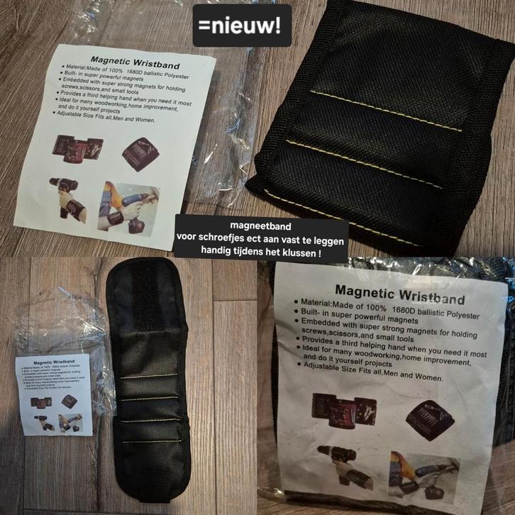 Magneet polsband metaal (schroeven ect plakken), Hobby en Vrije tijd, Metaaldetectors, Overige merken, Ophalen of Verzenden