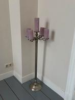 100 cm hoog zwaar metalen staande kandelaar, Antiek en Kunst, Ophalen, Overige materialen