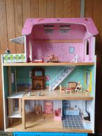 Kidkraft houten Poppenhuis met lift, meubeltjes en poppetjes, Ophalen, Zo goed als nieuw, Poppenhuis