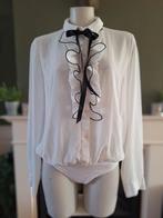 Rinascimento bodystocking body stocking top L Gratis Verz., Verzenden, Wit, Zo goed als nieuw, Lange mouw