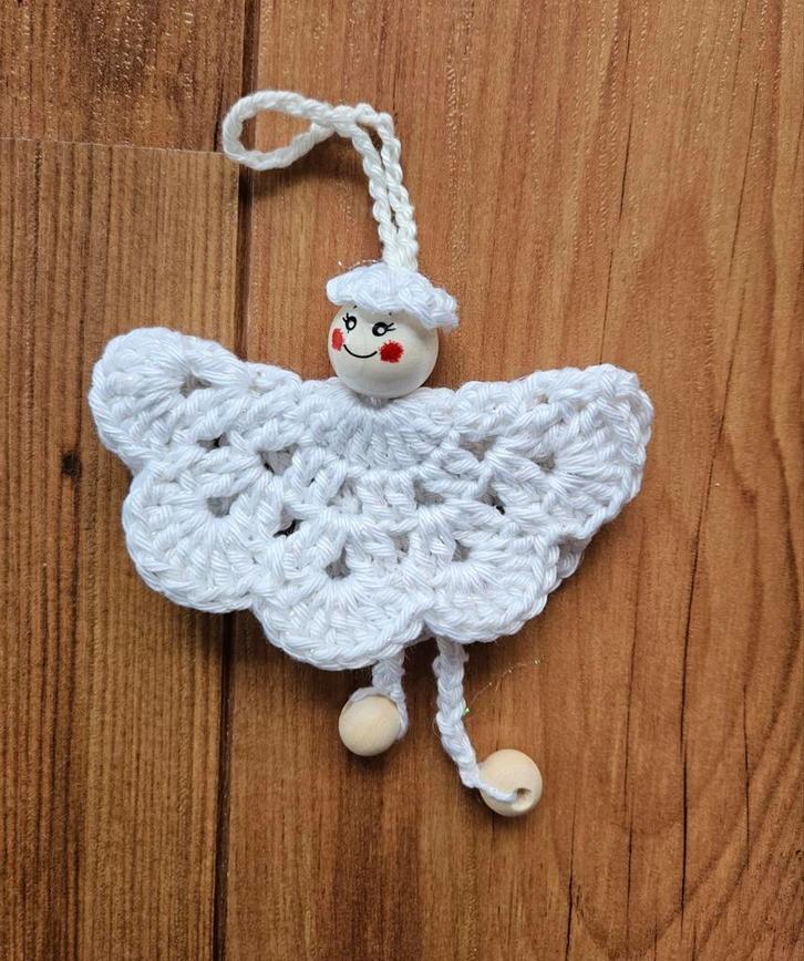 Gehaakt engeltje - Kerstdecoratie, Huis en Inrichting, Woonaccessoires | Wanddecoraties, Nieuw, Ophalen of Verzenden