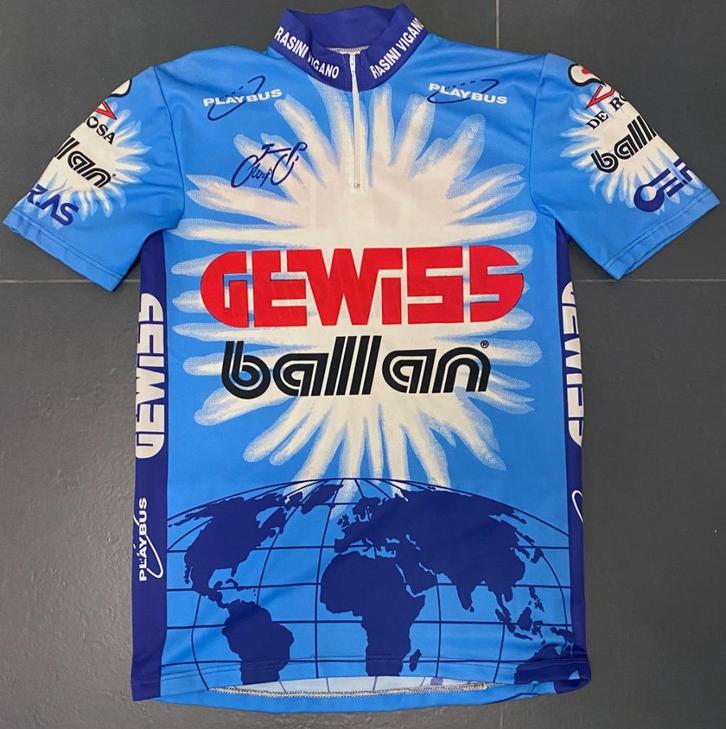 Wielertrui/wielershirt GEWISS-BALLAN – BJARNE RIIS – 1994, Sport en Fitness, Wielrennen, Overige typen, Ophalen of Verzenden