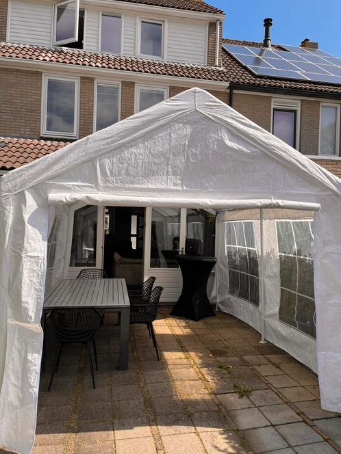 Diverse partytenten, gas kachels, statafels en springkussen., Tuin en Terras, Partytenten, Zo goed als nieuw, Partytent, 2 meter of meer
