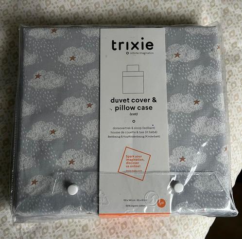 Trixie kinderdekbedovertrek 100x140 met sloop NIEUW!, Kinderen en Baby's, Kinderkamer | Beddengoed, Nieuw, Dekbedovertrek, Grijs