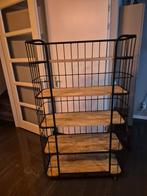 Industriële Kast met Houten Planken, Huis en Inrichting, Kasten | Boekenkasten, Met plank(en), Gebruikt, 100 tot 150 cm, Ophalen of Verzenden