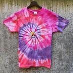 Paars - roze - rood spiral tie dye tshirt met schedel maat S, Nieuw, Maat 46 (S) of kleiner, Spiral Creaties, Ophalen of Verzenden