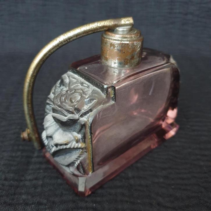 Antieke ca. 1925's Perfume atomiser. Art Deco. Bohemia, Antiek en Kunst, Antiek | Glas en Kristal, Ophalen of Verzenden