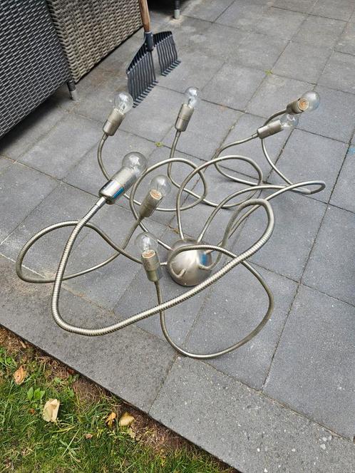Design Plafondlamp met Flexibele Armen, Huis en Inrichting, Lampen | Plafondlampen, Gebruikt, Metaal, Ophalen of Verzenden