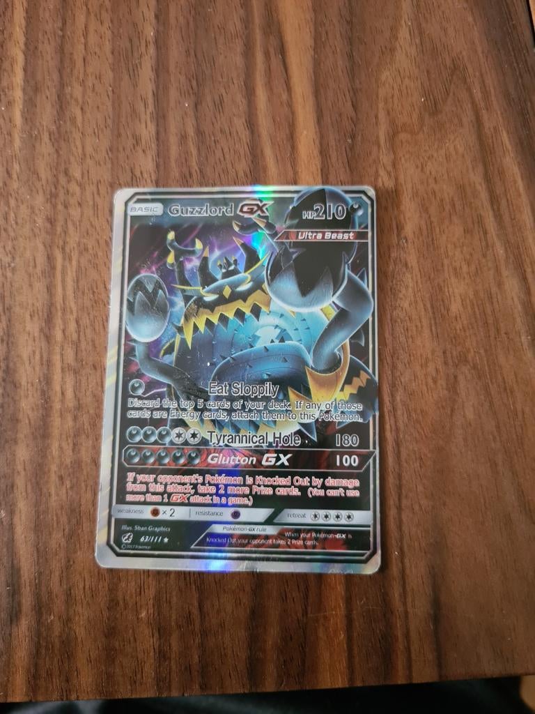 Pokemon Kaart - Guzzlord GX - Zeldzaam!, Ophalen of Verzenden, Gebruikt, Losse kaart, Foil