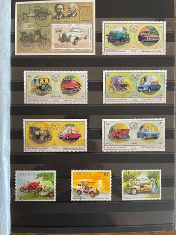 Postzegel verzameling auto’s treinen ruimtevaart boten album beschikbaar voor biedingen