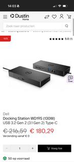 Dell dock WD19S 130watt NIEUW, Computers en Software, Dockingstations, Ophalen, Zo goed als nieuw