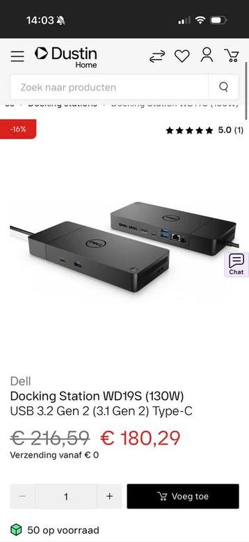 Dell dock WD19S 130watt NIEUW beschikbaar voor biedingen