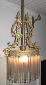 Antiek lustertje met glaspijpjes., Antiek en Kunst, Antiek | Lampen, Ophalen