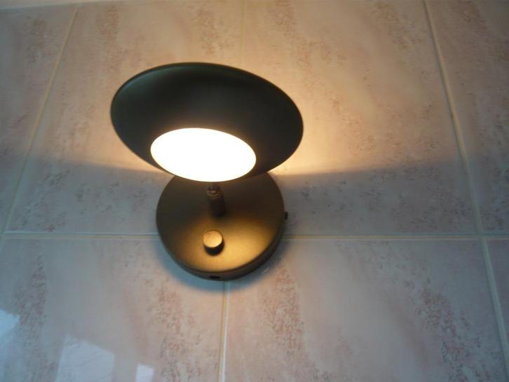 wandlamp brons Highlight opbouw dimbaar kantelbaar 13cm, Huis en Inrichting, Lampen | Wandlampen, Zo goed als nieuw, Glas, Metaal