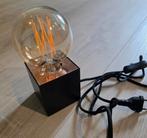 Kleine tafellamp/lamp voor nachtkastje incl grote gloeilamp, Ophalen, Zo goed als nieuw, Minder dan 50 cm