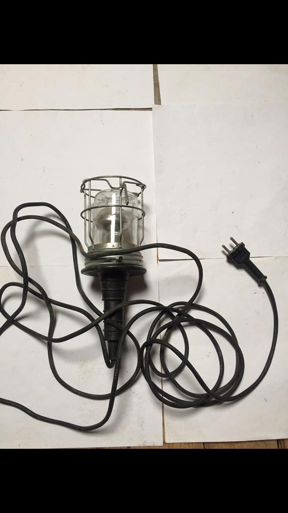 Vintage Looplamp,werklamp,handlamp, Doe-het-zelf en Verbouw, Bouwverlichting, Zo goed als nieuw, Lamp, Ophalen of Verzenden