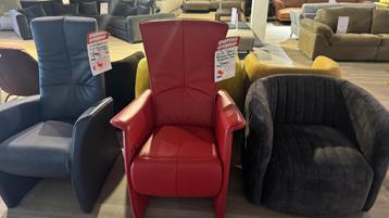 Fauteuil relax stoel rood verstelbaar leer nieuw beschikbaar voor biedingen