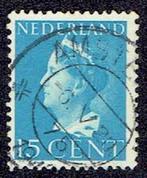 Nederland 1940, Koningin Wilhelmina, 15 cent, met watermerk., Verzenden, T/m 1940, Gestempeld