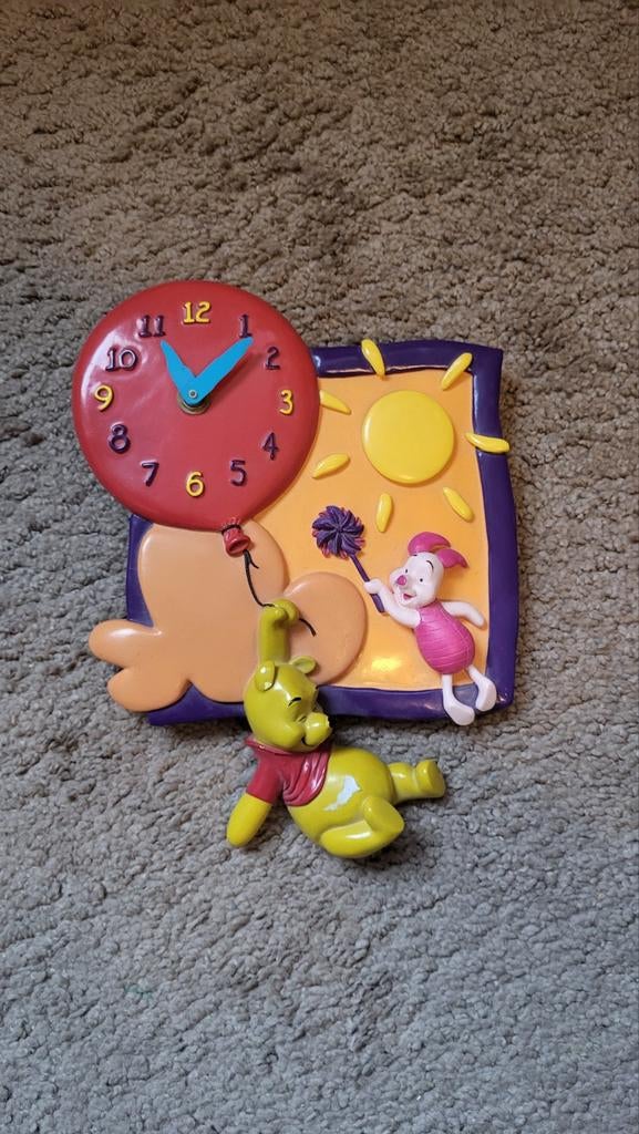Winnie de Pooh wandklok klok, Ophalen of Verzenden, Gebruikt, Overige typen