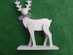 NIEUW 9 decoratie kerst hert grijs 28 cm hoog, Diversen, Kerst, Ophalen of Verzenden, Nieuw