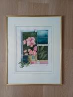 Mooi bloemen aquarel, Ophalen, Minder dan 50 cm, Zo goed als nieuw, Schilderij