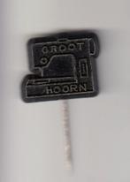 Hoorn Groot Naaimachine speldje, Verzamelen, Speldjes, Pins en Buttons, Gebruikt, Niet vindbaar, Niet vindbaar, Speldje of Pin