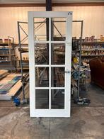 Witte Binnendeur met Glas, Doe-het-zelf en Verbouw, Deuren en Horren, Ophalen, 80 tot 100 cm, Binnendeur, 200 tot 215 cm