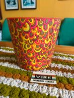Vintage jaren 70 kleurrijke prullenbak/ bloempot, Ophalen of Verzenden, Huis en Inrichting