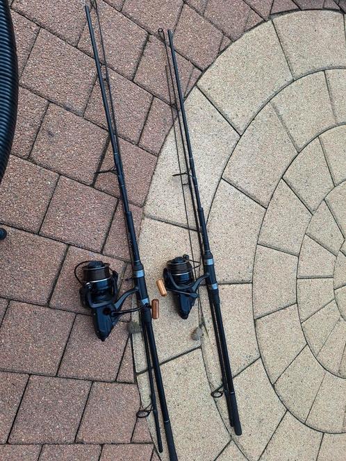 2x Nash Dwarf Scope 9 Ft. 2.75Lb met Ashima molens !!, Watersport en Boten, Hengelsport | Zeevissen, Zo goed als nieuw, Werphengel