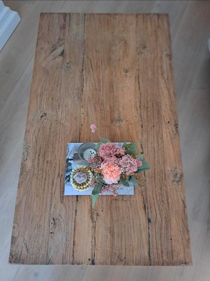 Teakhouten Queen Anne Salontafel, Huis en Inrichting, Tafels | Salontafels, Gebruikt, Minder dan 50 cm, 50 tot 100 cm, 100 tot 150 cm