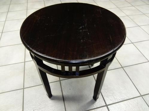 Brocante antieke bijzettafel donkerbruin, Antiek en Kunst, Antiek | Meubels | Tafels, Ophalen