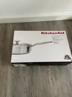 KitchenAid Multi-Ply RVS Hapjespan - ø 24cm 3,1L - met glaze, Huis en Inrichting, Keuken | Potten en Pannen, Nieuw, Rvs, Ophalen