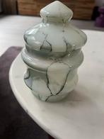 Gemarmerd glazen brocante potje, Ophalen of Verzenden