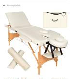 Tectake Massagetafel Daniel - Beige, 3 Zones, Sport en Fitness, Massageproducten, Ophalen, Nieuw, Massagetafel