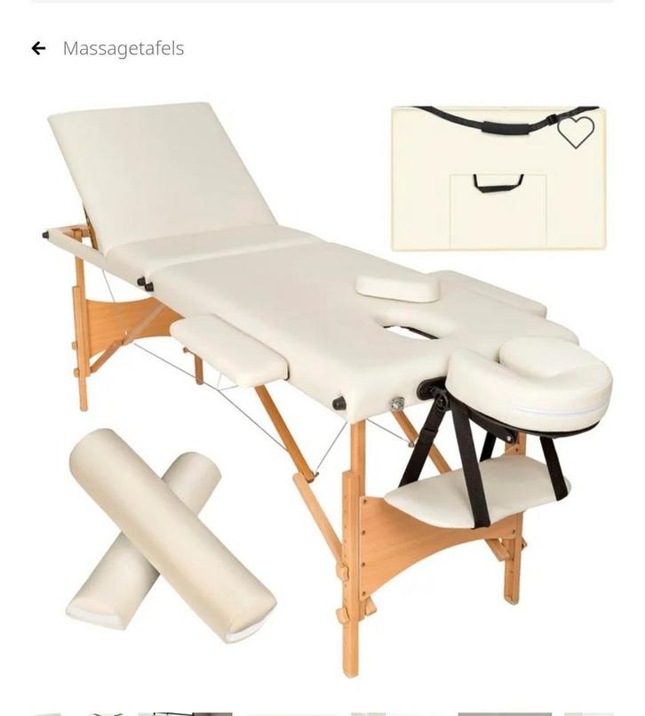 Tectake Massagetafel Daniel - Beige, 3 Zones 1* gebruikt, Sport en Fitness, Massageproducten, Nieuw, Massagetafel, Ophalen