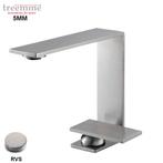 Treemme 5mm 2818 1-gats design wastafelkraan RVS, Ophalen of Verzenden, Nieuw, Rvs, Kraan