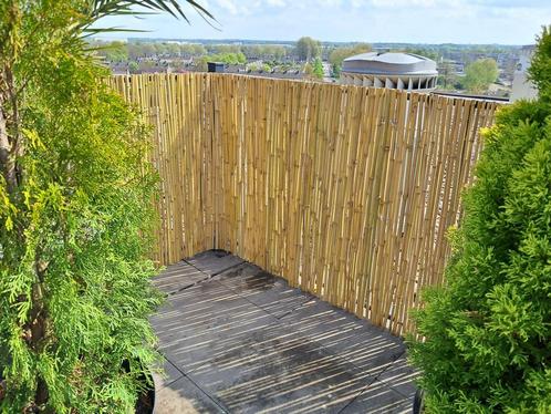 Schutting bamboemat wilgenmat rietplaat rietmat palen, Tuin en Terras, Schuttingen, Zo goed als nieuw, Overige materialen, 1 tot 2 meter