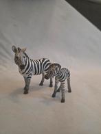 Schleich Zebra Merrie & Veulen, Ophalen of Verzenden, Gebruikt, Paard, Beeldje of Figuurtje