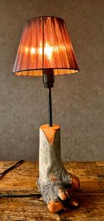 Tafellamp van boomstammetje, Ophalen of Verzenden, Zo goed als nieuw, Minder dan 50 cm