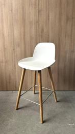 Moderne witte barkruk, Ophalen, Wit, Hout, Eén