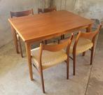 Vintage eettafel in teak van Grete Jalk voor Glostrup, Huis en Inrichting, Ophalen, Gebruikt, Teakhout, 200 cm of meer