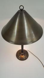 Lumi Lamp vintage tafellamp, koperen voet en kap. Bureaulamp, Tweedehands verkoop, Tweedehands verkoop, Gebruikt, Ophalen of Verzenden